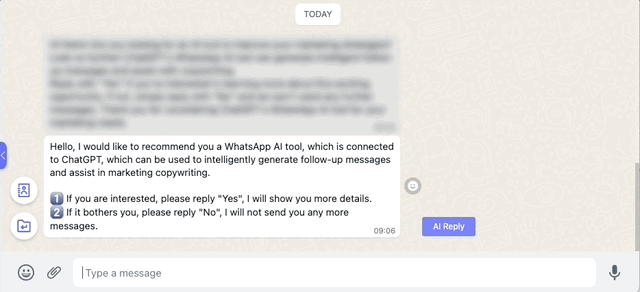 WhatsApp AI assistant