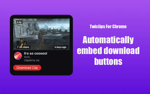 Is there a Chrome extension to download twitch clips? 