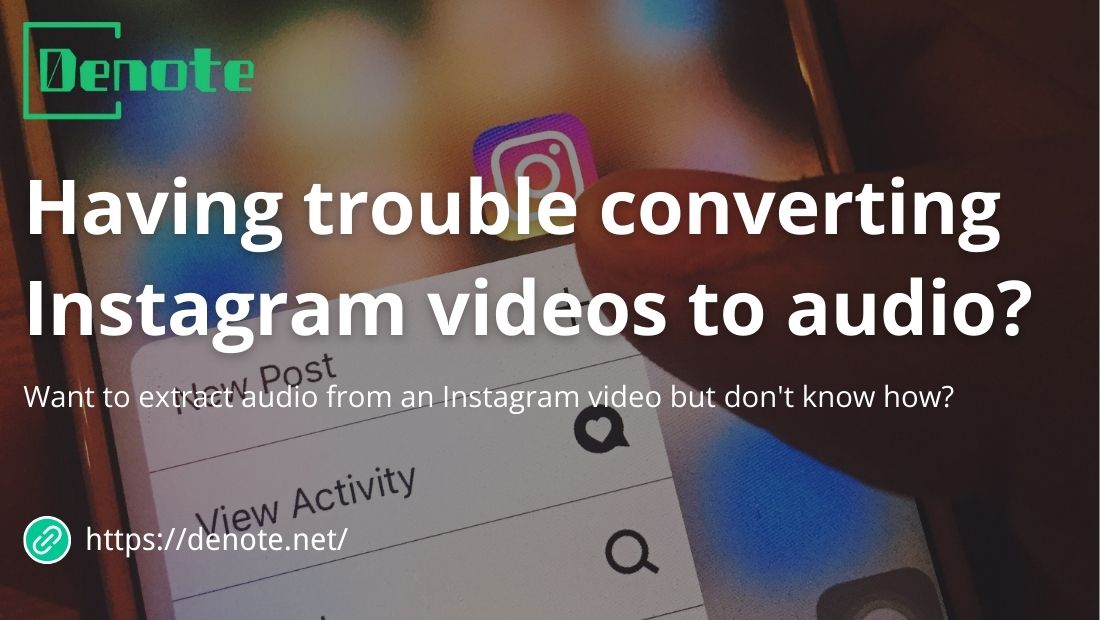 Having trouble converting Instagram video to audio?