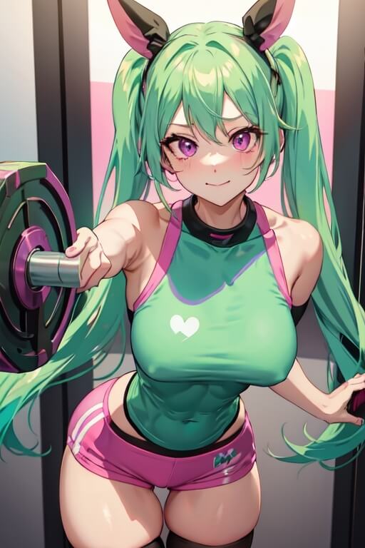 AI-generated gym hot girl