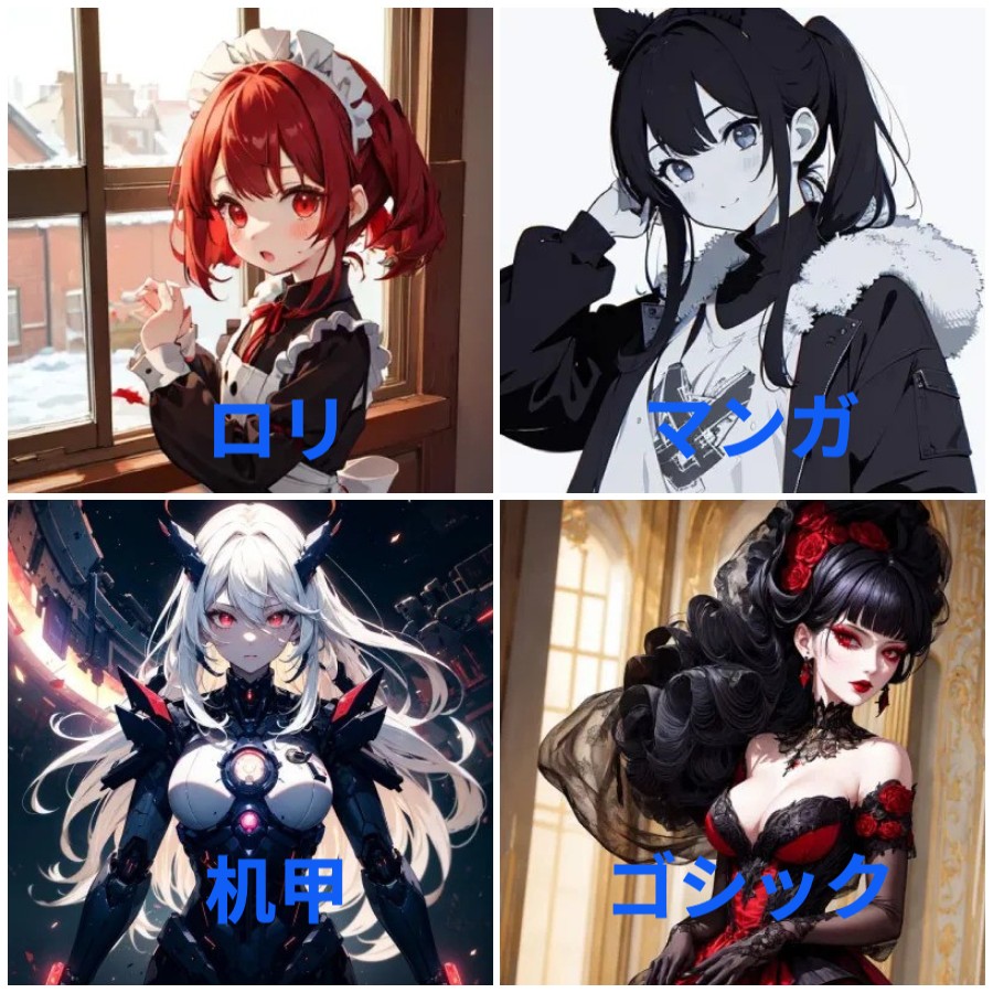 さまざまな AI アニメーション アート スタイル
