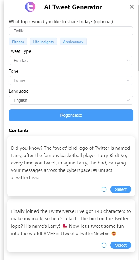 Tweet Reply Generator & AI Reply Generator Suport Batch generation and selection 