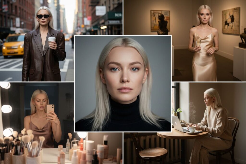 A digital avatar's attire across various scenarios