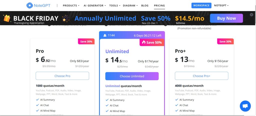 What Are NoteGPT Black Friday AI Deals?