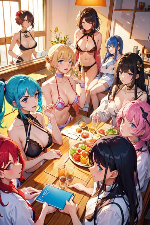 AI Generated Girls Party