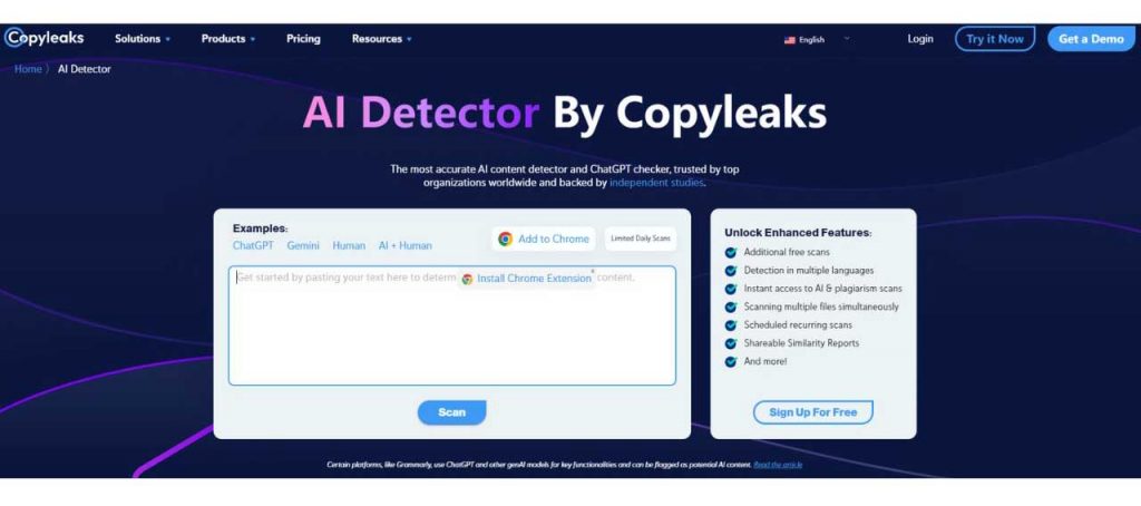 copyleaks ai detector