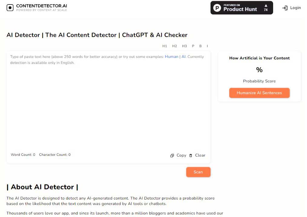 contentdetector.ai detector