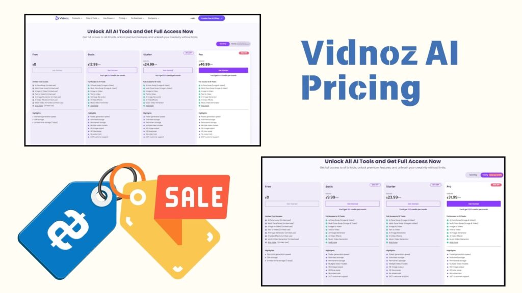 Vidnoz AI Pricing-MemeClip