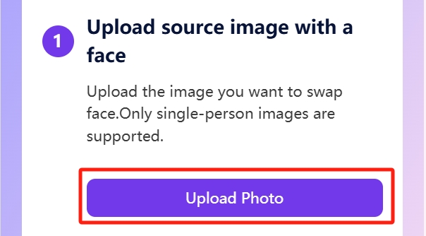 Upload Source Image With a Face