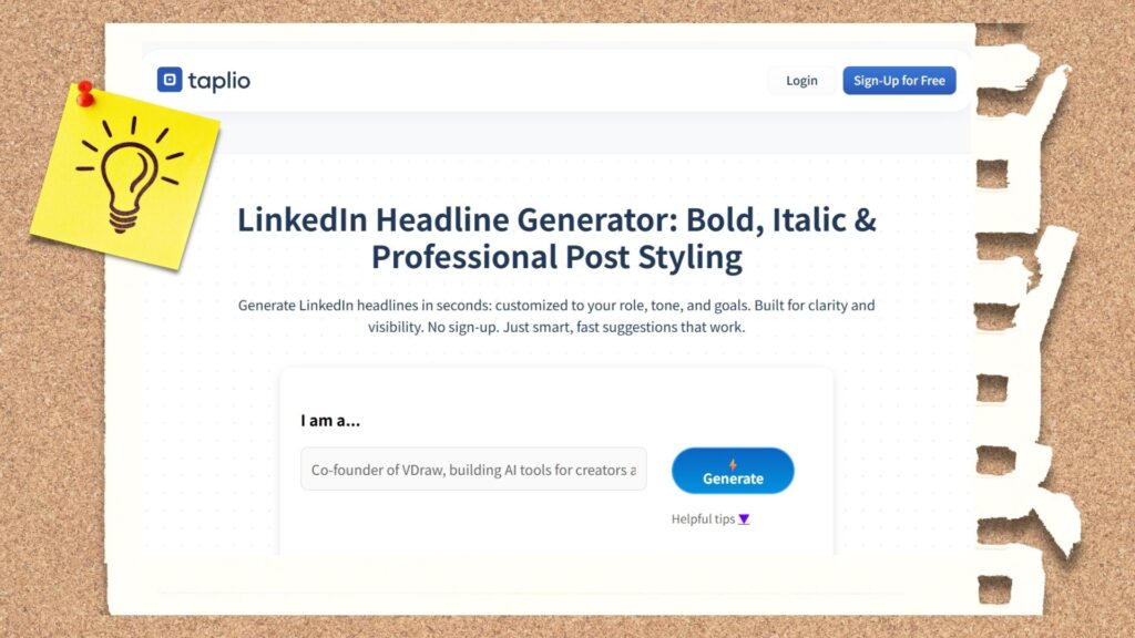 What Is Taplio's LinkedIn Headline Generator?