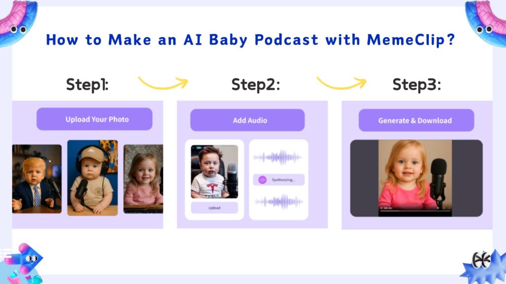 How to Make an AI Baby Podcast with MemeClip?-MemeClip