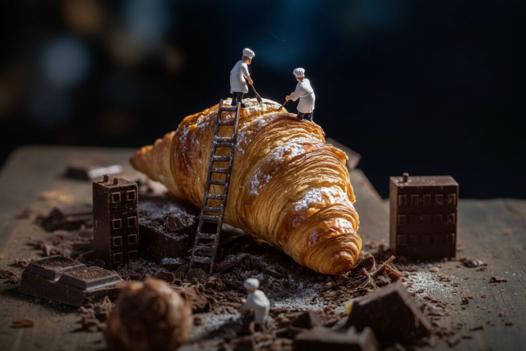 AI-generated croissant advert