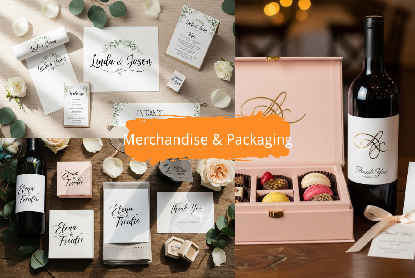 Wedding Merchandise and Packaging