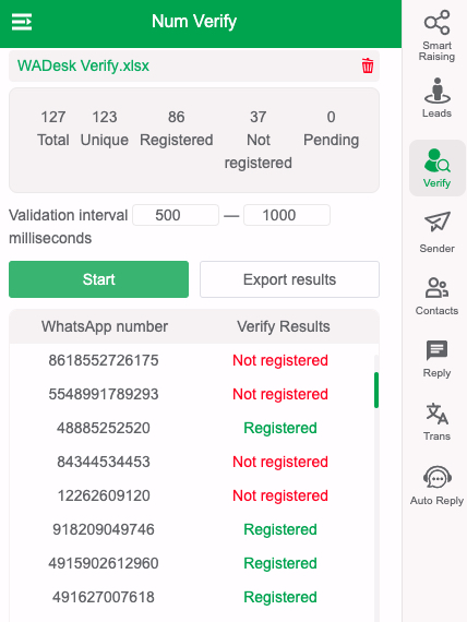 whatsapp number checker