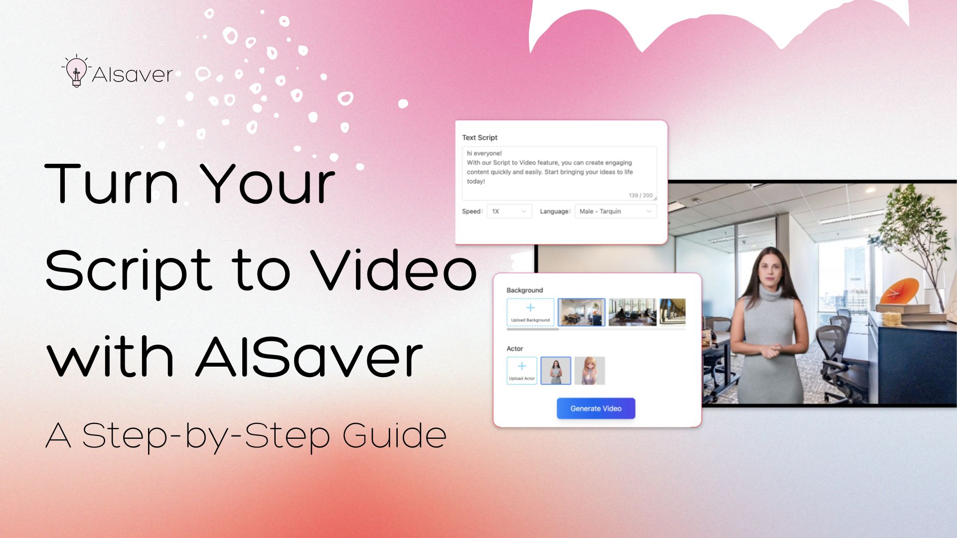 Turn Your Script to Video with AISaver