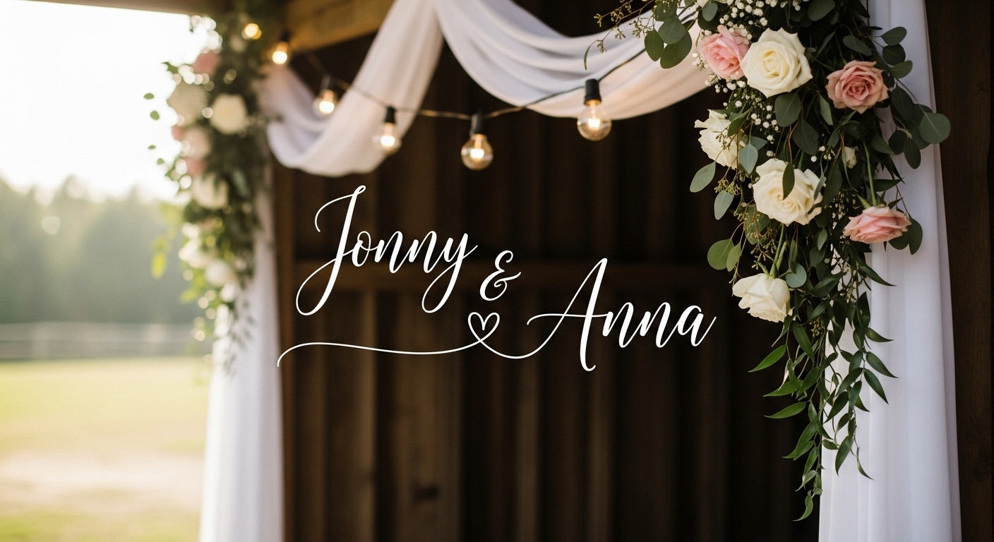 Signature wedding banner