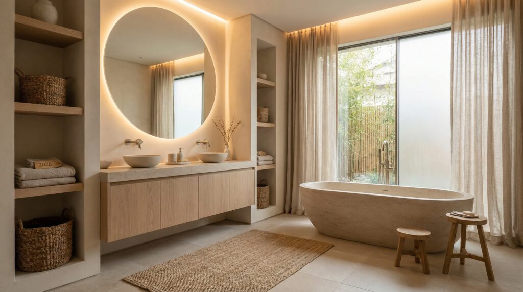 Japandi Harmony en los baños modernos: serenidad funcional que calma