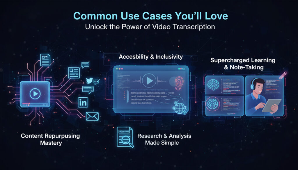 Common Use Video Transcription Cases You’ll Love