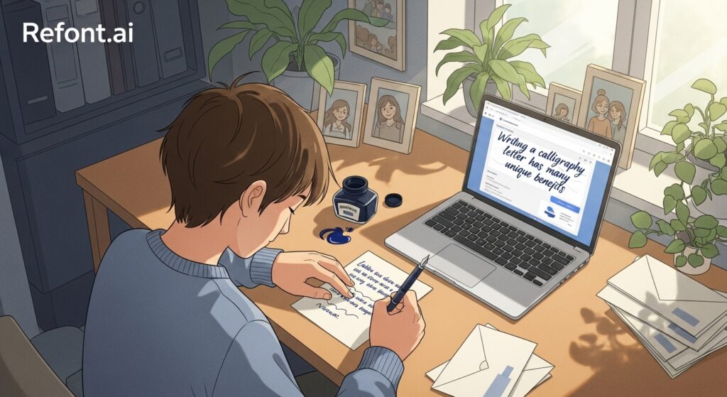 Writing a calligraphy letter has some unique perks.
