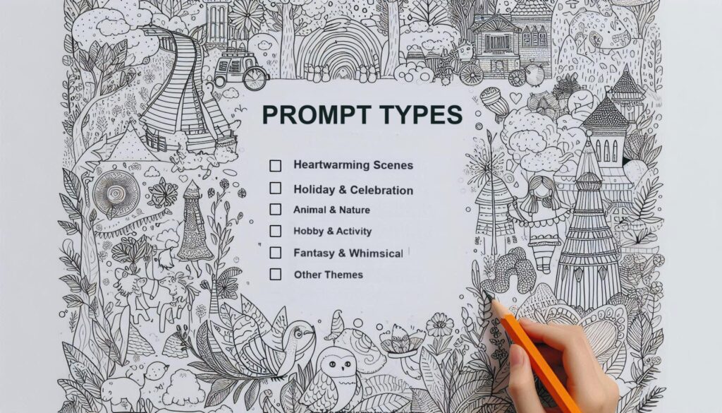 Prompt Types for Mother's Day Coloring Pages