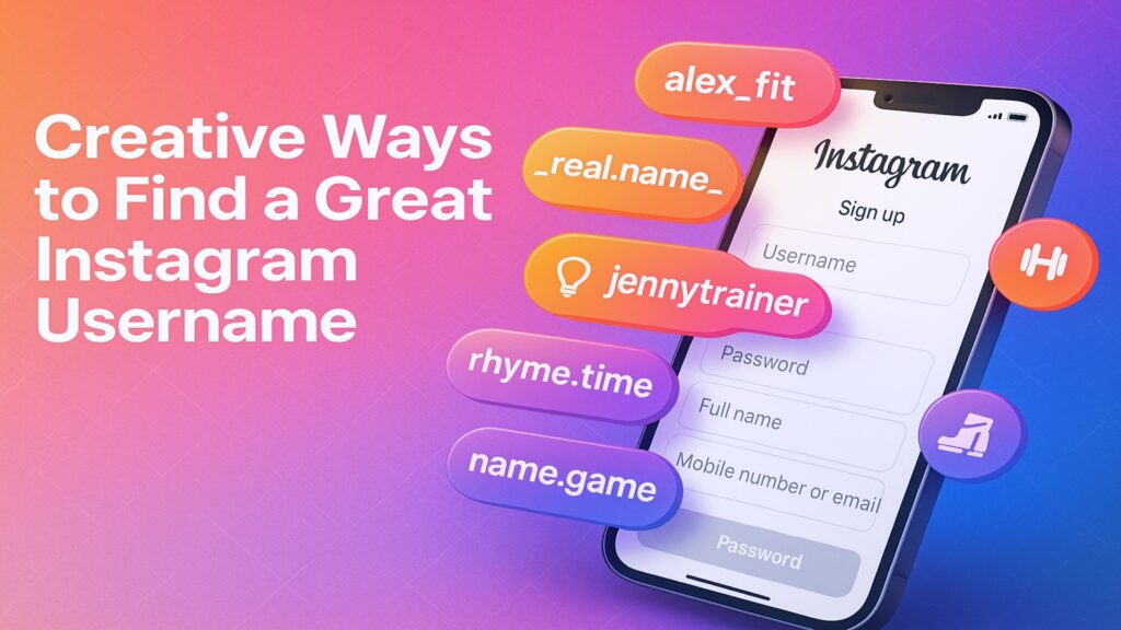Creative Ways to Find a Great Instagram Username-VDraw