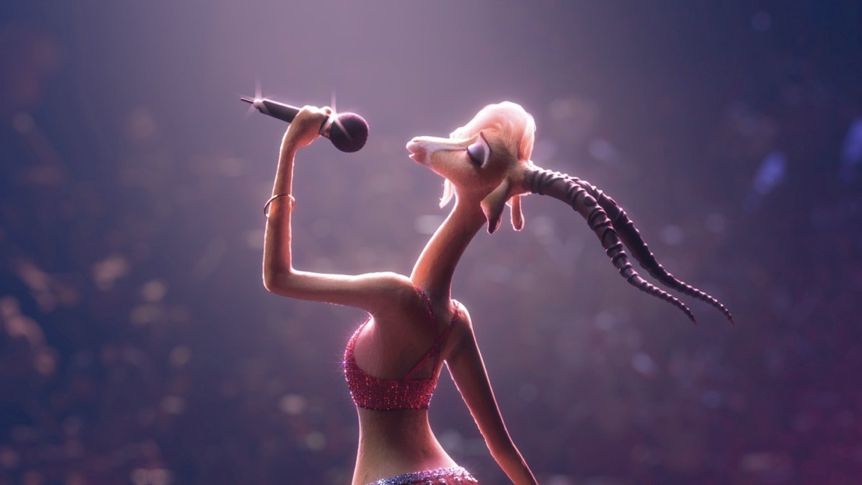 Gazelle from Zootopia as a AI singing character