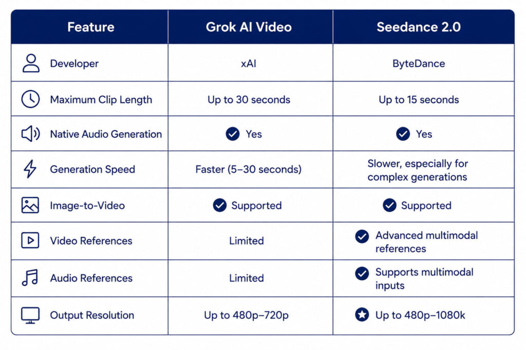 Grok Imagine Video vs. Seedance 2.0