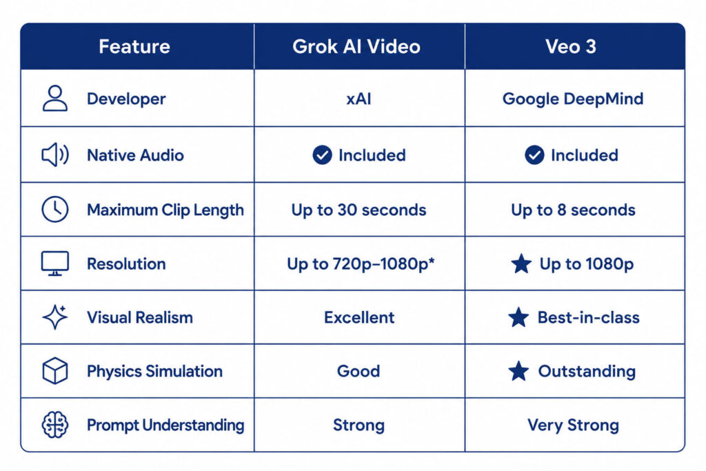 Grok Imagine Video vs. Veo 3