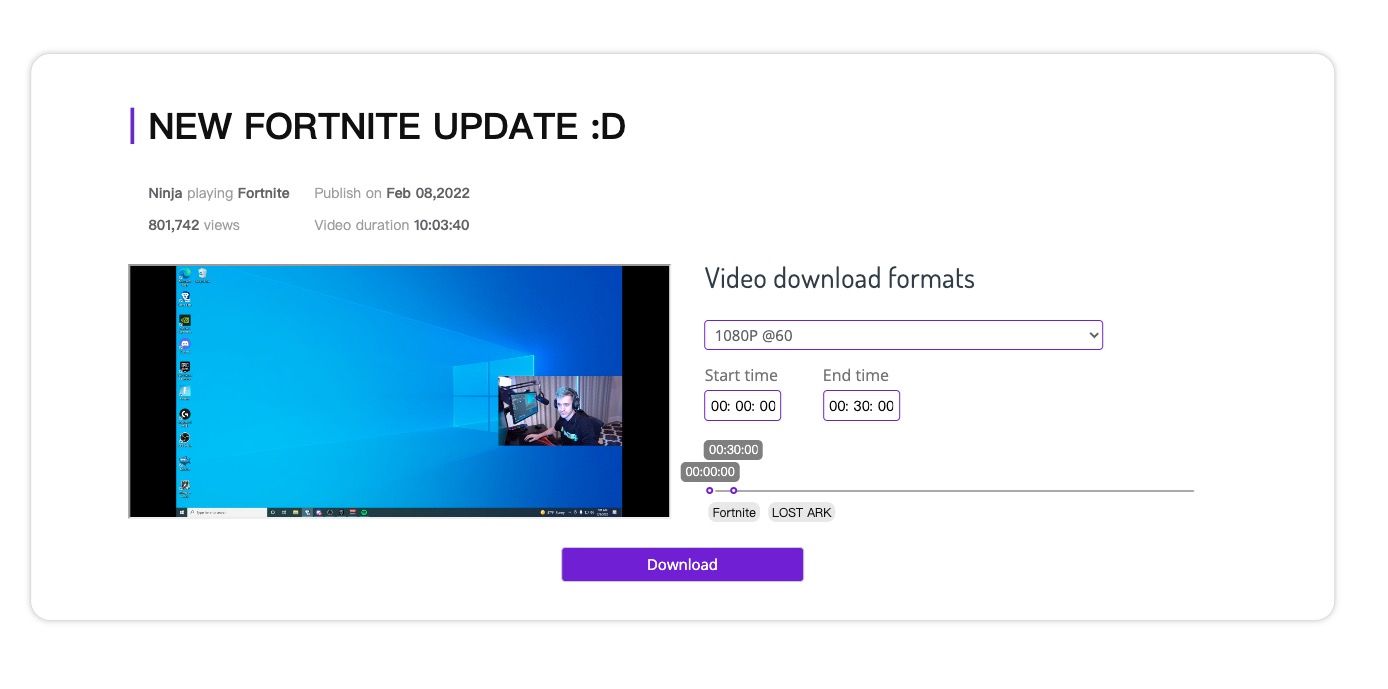  download a VOD from Twitch