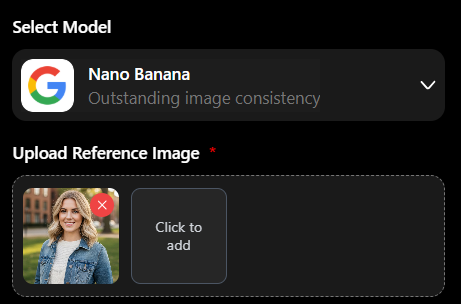 Step 1 in AI Image Editor: Upload your image