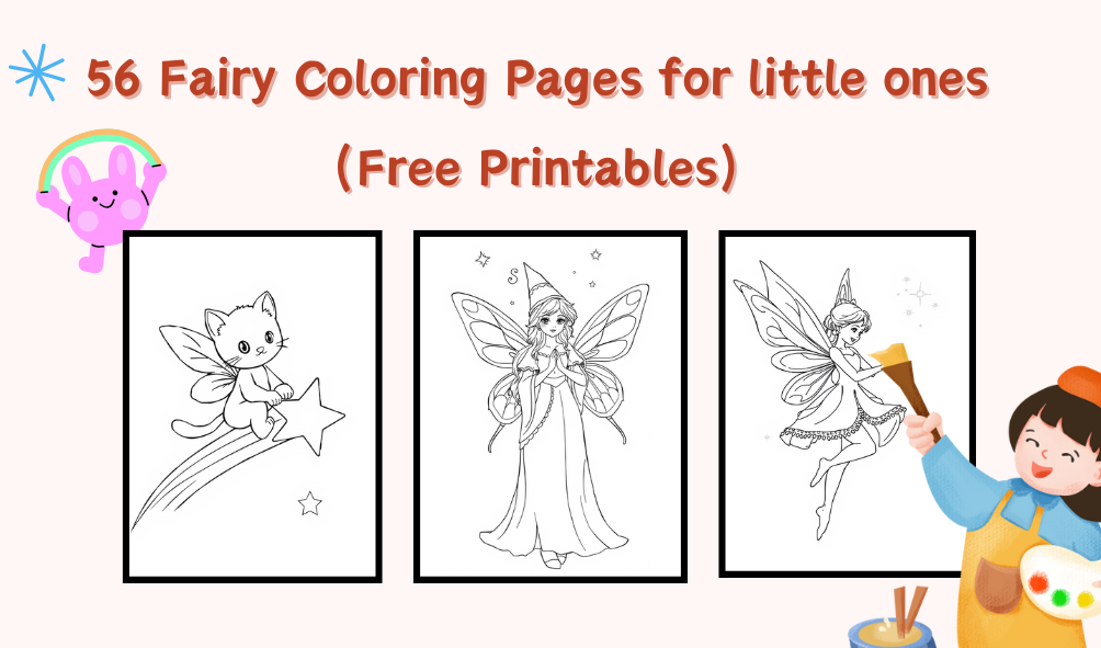 this is a picture:56 Fairy Coloring Pages for little ones