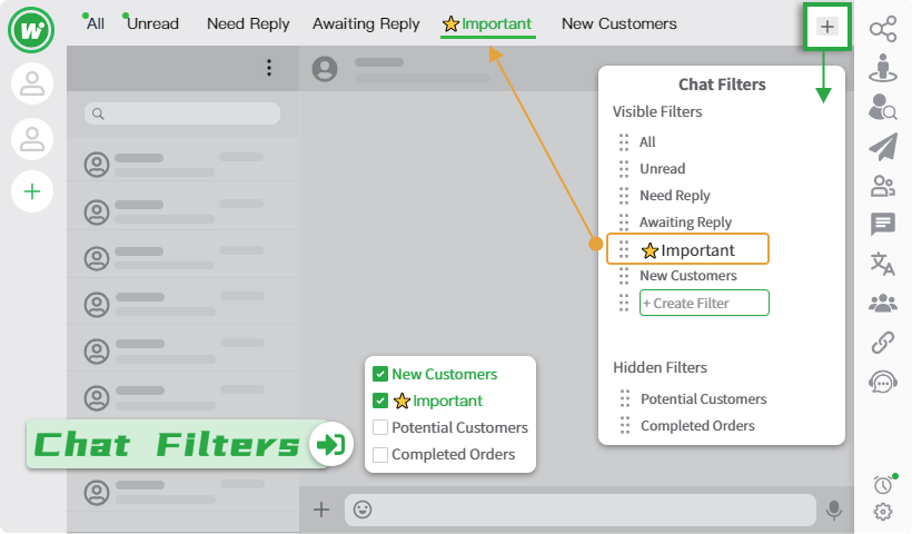 whatsapp chat filter