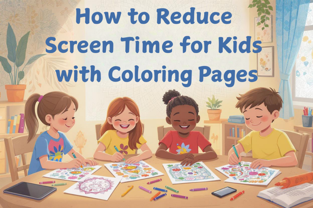 How to Reduce Screen Time for Kids with Coloring Pages