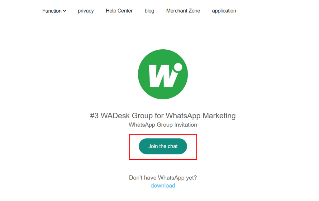 WhatsApp group distribute by router link
