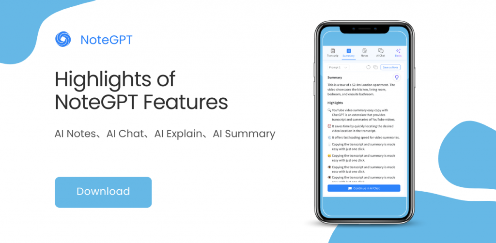 AI Notes、AI Chat、AI Explain、AI Summary on content sharing platform via NoteGPT-NoteGPT