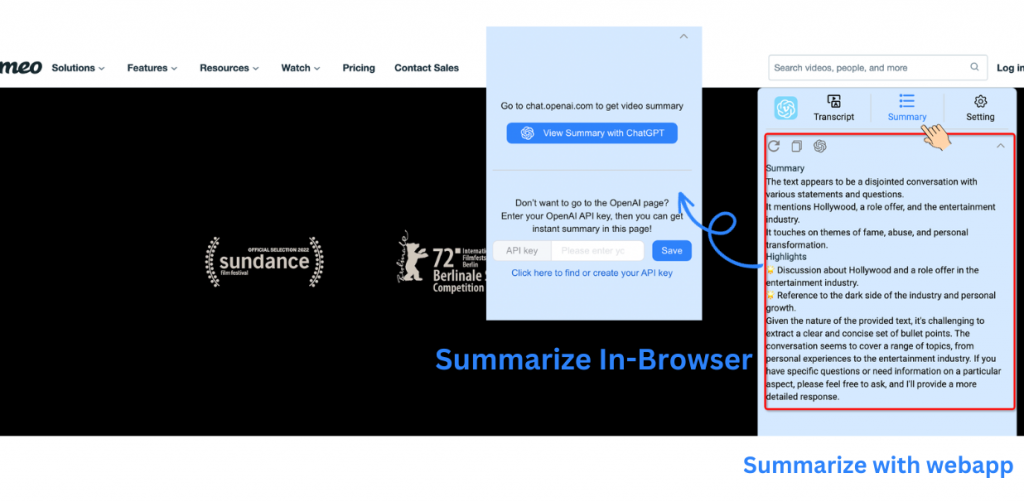 Summary-NoteGPT：Vimeo Summary