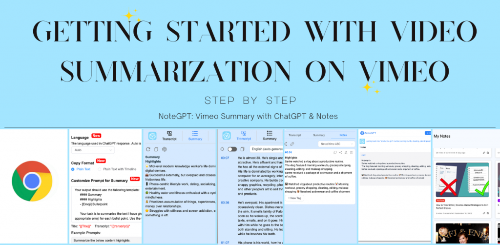 Unlock the benefits of easy video summarization for your Vimeo viewing-NoteGPT