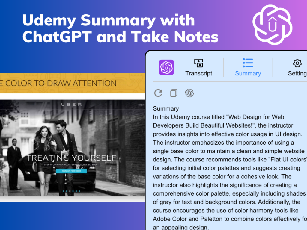 Udemy Summary with ChatGPT and Take Notes is a Best Udemy Summary Tool - NoteGPT