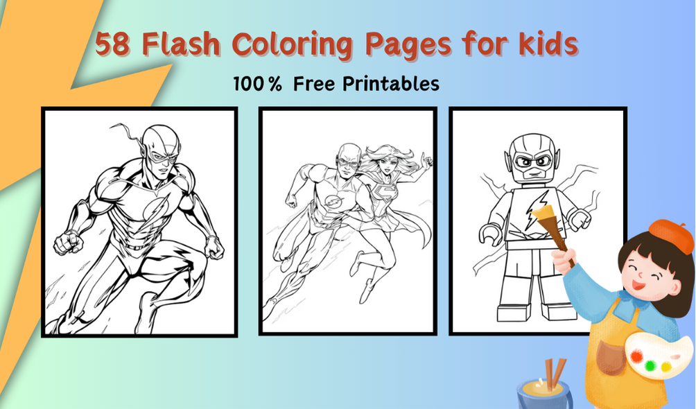 58 Flash coloring Pages for kids
