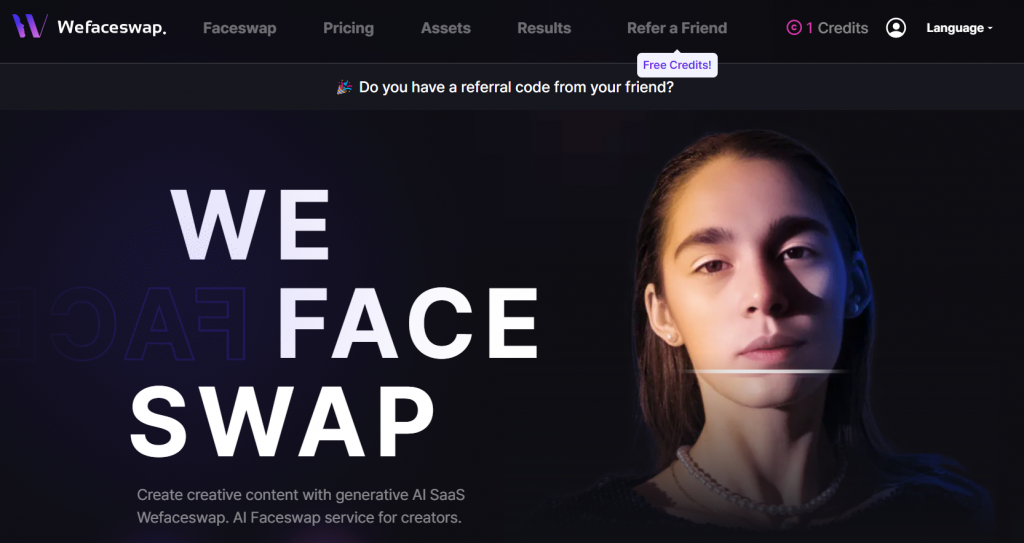 Wefaceswap interface