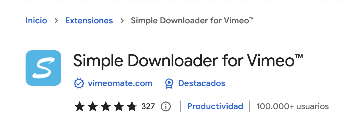 Simple Downloader for Vimeo™