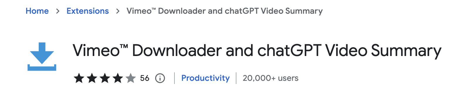 Vimeo™ Downloader and chatGPT Video Summary