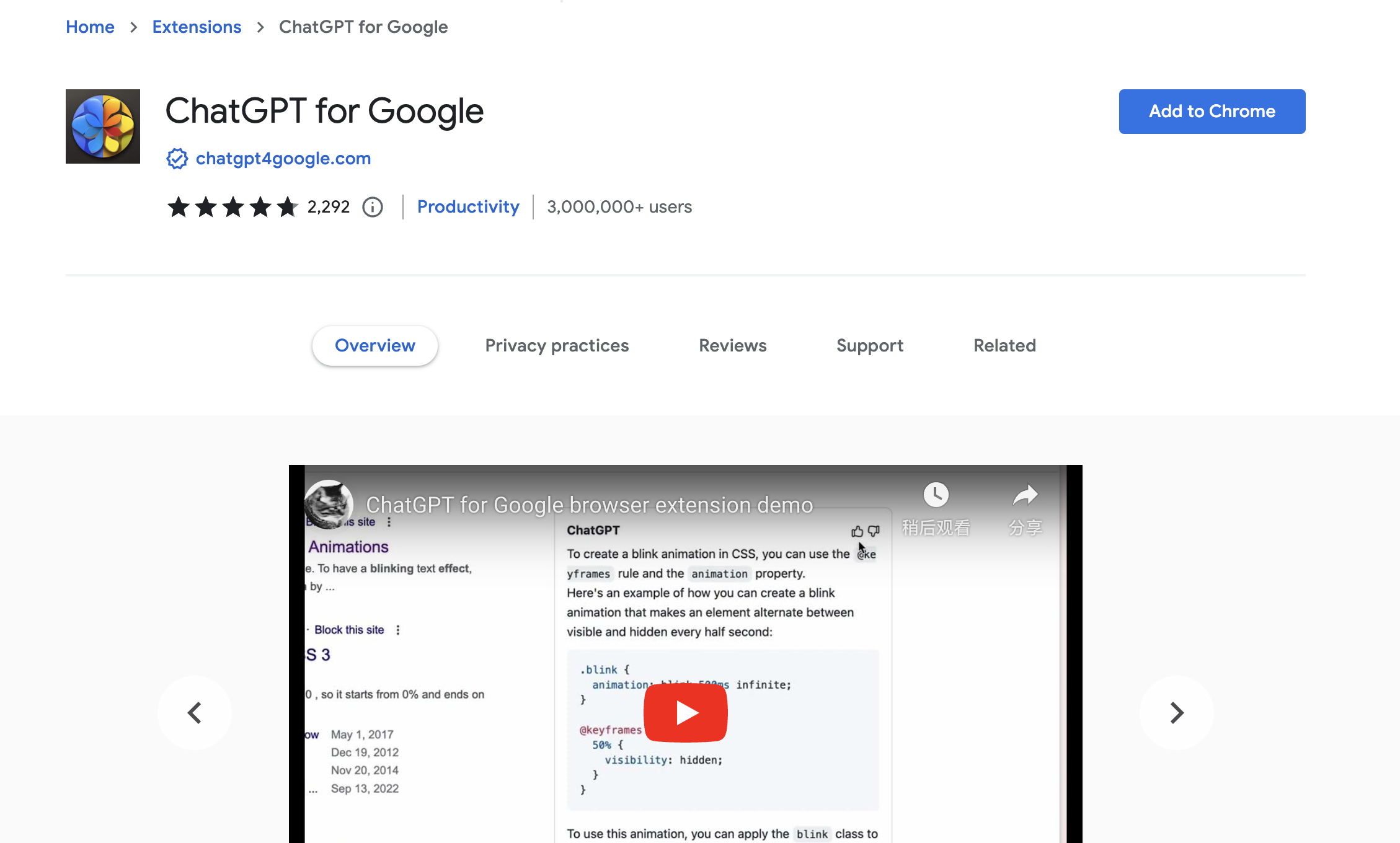 ChatGPT for Google: Get quick SERP results and show ChatGPT answers next to them