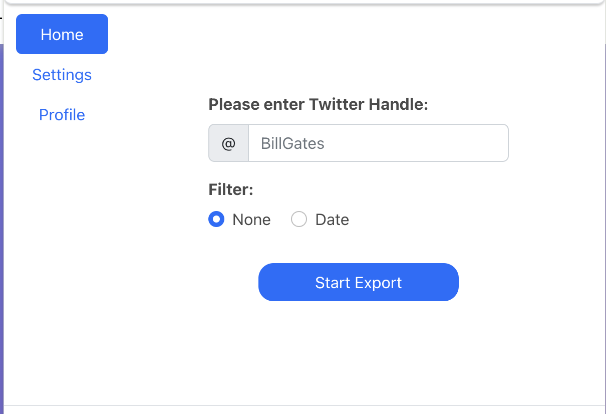Export Twitter Following List