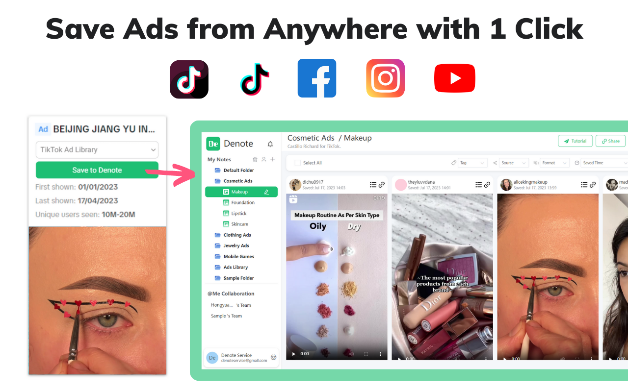 TikTok's Commercial Content Library，Save TikTok & Facebook Ad