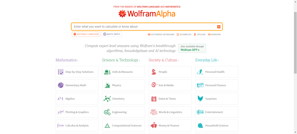 Wolfram Alpha