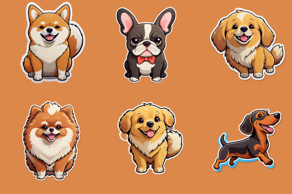 Cute dog stickers