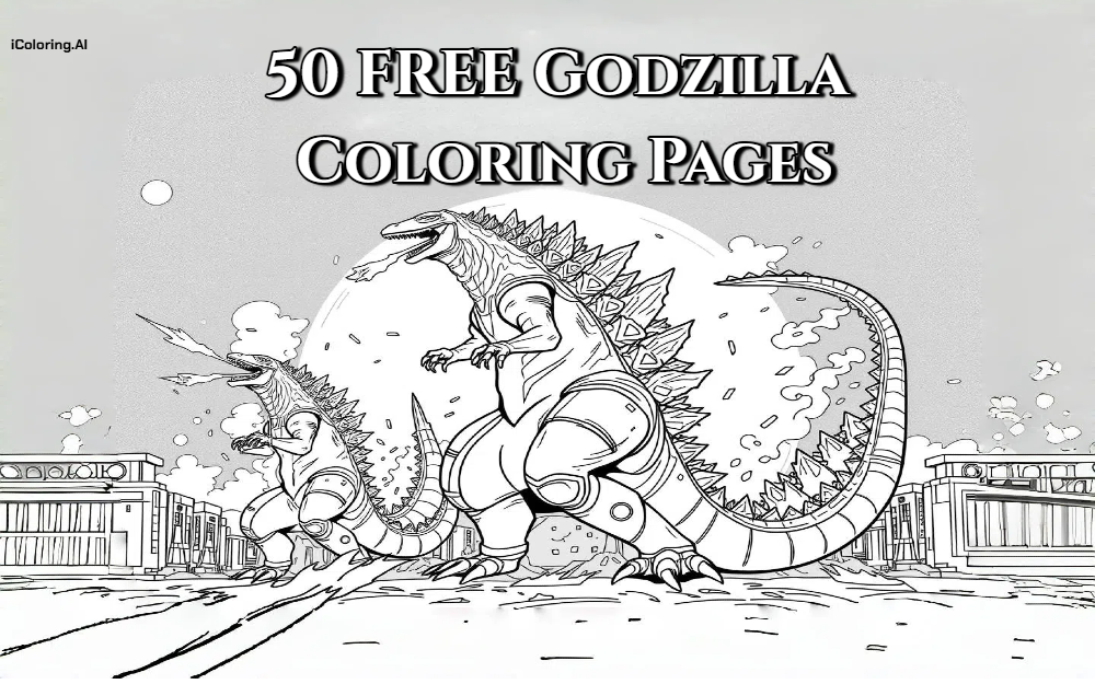 50 free Godzilla coloring pages