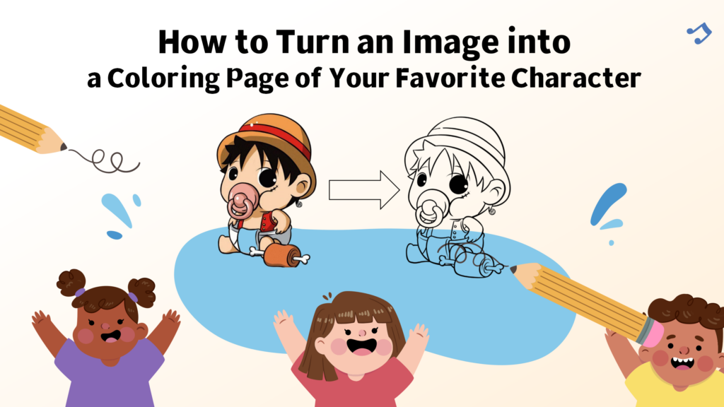 this is a cover:How to Turn an Image into a Coloring Page of Your Favorite Character