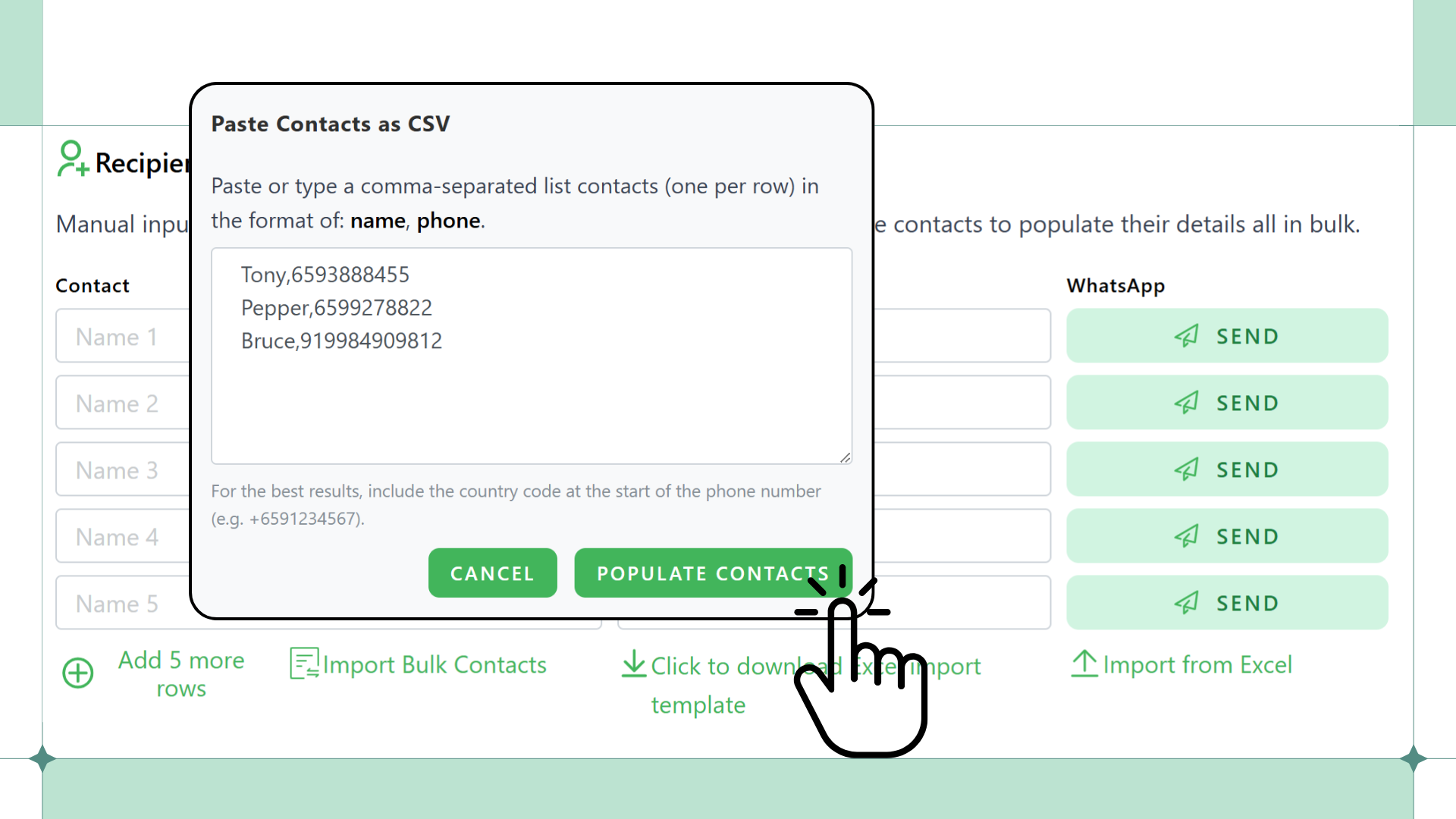Bulk Contact Import